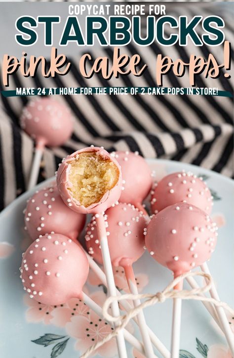 Ever since I released my ultra easy cake pop recipe (that now has over 19.7 MILLION views on social) I’ve been getting requests to make a Starbucks Birthday Cake Pop. This recipe for Starbucks cake pops is the perfect copycat and is SO easy. | Cookies for Days | Cake Pop Flavors, Starbucks Cake Pops, Cake Pop Recipe Easy, Easter Cake Pops, Starbucks Cake, Starbucks Birthday, Nursing Cake, Birthday Cake Pops, Cake Pops How To Make