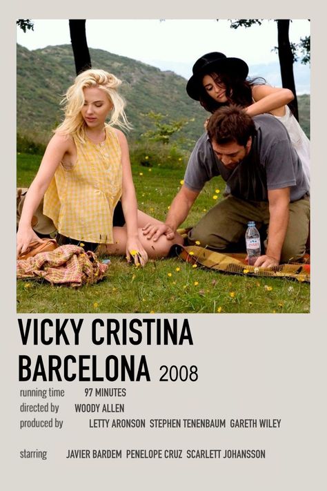 Vicky Christina Barcelona Movie Poster, Vicky Cristina Barcelona Poster, Summer Movies Aesthetic, Vicky Christina Barcelona, Vicky Cristina Barcelona, Most Paused Movie Scenes, Movie To Watch List, New Movies To Watch, Girly Movies