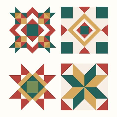 Christmas Tiles, Geometric Tile Design, فن النسيج, Geometrical Design, Geometric Pattern Art, Geometric Design Art, Geometric Pattern Design, Geometric Tiles, Colorful Christmas