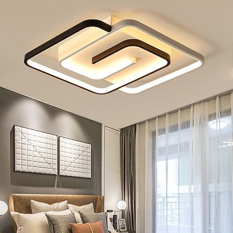 Power Consumption:40; Bulb Base:LED Integrated; Initial Lumens:3000; Color Temperature:3000-6000; Bulb Type:LED; Suggested Space Fit:Shops / Cafes,Dining Room,Bedroom,Living Room; Type:Flush Mount Lights; Style:Modern,LED; Finish:Painted Finishes; Light Direction:Ambient Light; Suggested Room Size:10-15㎡; Fixture Height:6; Fixture Width:45; Fixture Length:45; Number of Bulb:2-Light; Light Source Included or Not:LED Light Source Included; Certification:CE Certified; Features:Geometric Shapes; Net Wooden Ceiling Design, Luxury Ceiling Design, Simple Ceiling Design, Pvc Ceiling Design, New Ceiling Design, Interior Ceiling Design, Pop False Ceiling Design, Interior Design Per La Casa, Ceiling Design Living Room