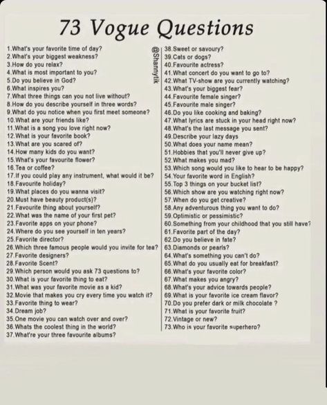 Simple Questions To Ask Someone, How Well Do You Know Her Questions, Fun Questions To Ask Yourself, Questions To Ask Yourself About Him, 200 Questions To Ask Your Partner, Serious Questions To Ask Friends, Vogue Questions List, Basic Get To Know You Questions, Tellonym Background