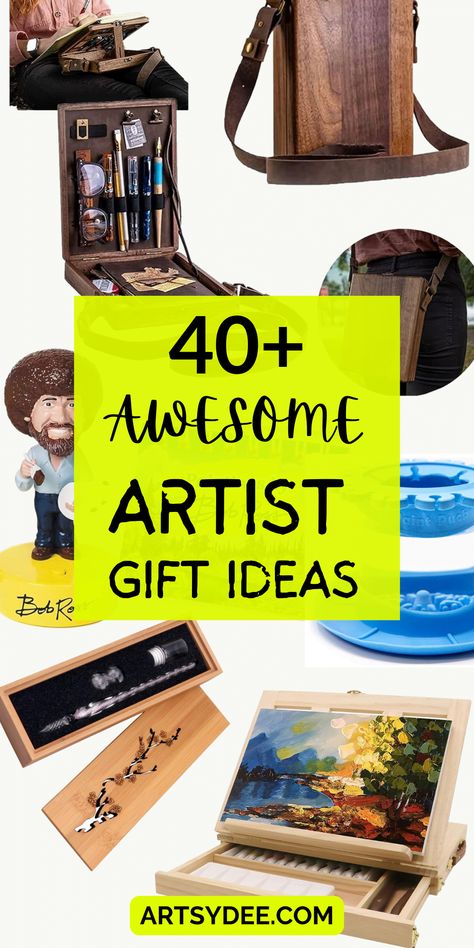 Looking for the perfect gift for the artist in your life? Look no further! Our curated list of 40 awesome artist gift ideas includes everything from art supplies to books and more. Whether they're a beginner or a pro, these gifts are sure to inspire their creativity and take their art to the next level. Click to see the full list and find the perfect gift today! #artistgiftideas #artsupplies #giftguide #creativity #inspiration Cool Art Supplies Artists, Gift Ideas For Painters, Art Lover Gifts, Cool Gifts For Artists, Gifts For Painters Artists, Artist Christmas Gift Ideas, Gift Ideas For Artsy People, Gift Ideas For Artistic Friends, Gifts For Artistic Friends