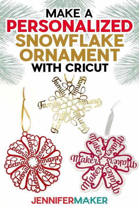 Cricut Christmas Ball Ornaments, Best Cricut Projects Diy Gifts, Making Puzzles With Cricut, Cricut Christmas Ornament, Vinyl Christmas Ornaments Cricut, Christmas Cricut Ornaments, Ornaments Using Cricut, Cricut Snowflakes, Ornaments With Cricut