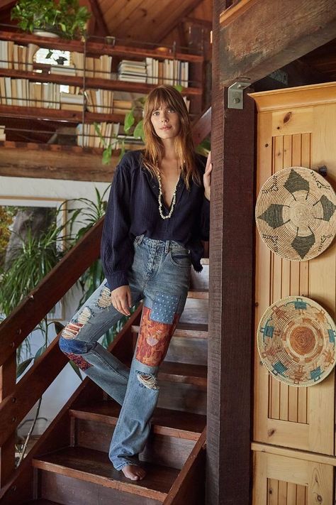 Boho Fashion Black Women, 70s Boho Fashion, Winter Hippie, Fashion Black Women, 70s Inspired Fashion, Jeans Free People, Boho Fashion Summer, Estilo Hippie, Free People Style