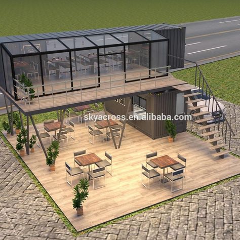 two-story Pop-up container coffee restaurant bar cafe Kiosk,Booth Use steel prefabricated houses https://m.alibaba.com/product/1600070579730/two-story-Pop-up-container-coffee-restaurant-bar.html?__sceneInfo={"cacheTime":"1800000","type":"appDetailShare"} Kiosk Design Ideas Architecture, Shipping Container Restaurant, Container Coffee Shop, Rooftop Restaurant Design, Coffee Restaurant, Cafe Exterior, Container Restaurant, Container Cafe, Outdoor Restaurant Design