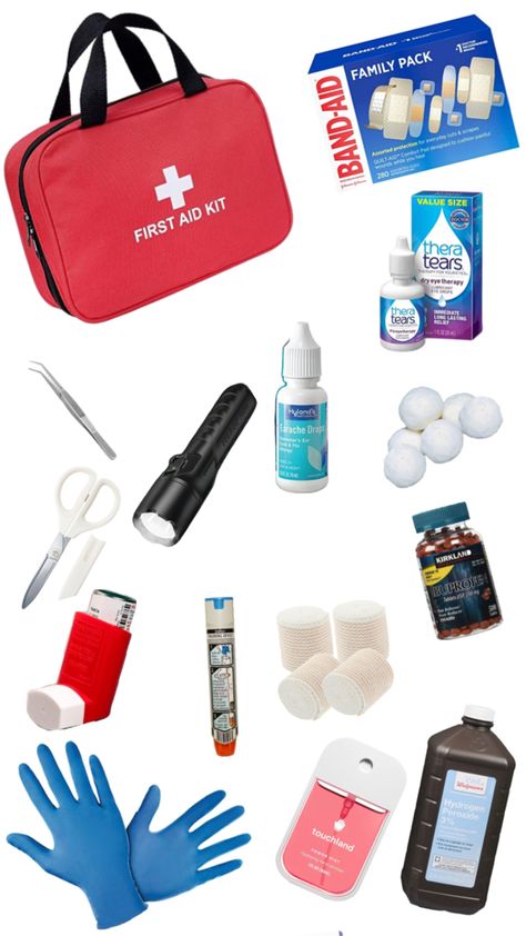 Aid Kit Aesthetic, Emergency First Aid Kit, Emergency First Aid, Antique Gold Rings, Medical Bag, Shoe Nails, First Aid Supplies, Medical Devices, Eye Drops