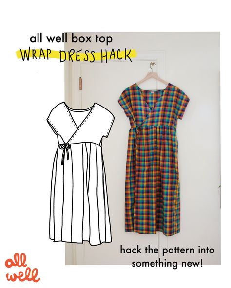 House Dress For Women, Mc Calls Patterns Dresses, Simple Dress Free Pattern, Box Dress Pattern, Wrap Top Sewing Pattern Free, Dress Out Of Bed Sheet, All Well Box Top, Strap Dress Styling, Boho Dress Sewing Pattern