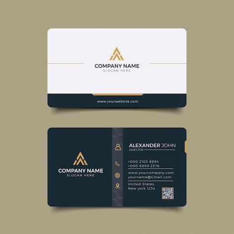 Business Card Design Black, Elegant Business Cards Design, Business Card Set, Corporate Business Card Design, Company Business Cards, Make Business Cards, Business Cards Layout, Premium Business Cards, Modern Business Cards Design