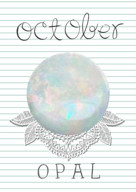 October News and Inspiration Gems Drawing, Stone Tattoo, Opal Birthstone, Gemstone Art, Angel Guidance, Precious Opal, Types Of Opals, Drawing Watercolor, Jewelry Drawing