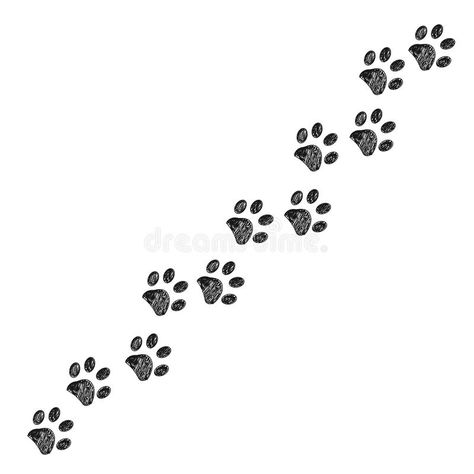 Doodle Black Paw Print. Trace With Dog, Cat Paw Prints Stock Vector - Illustration of print, icon: 156792090 Cat Paw Doodle, Cat Doodle Icon, Paw Print Doodle, Paw Doodle, Paws Drawing, Paw Sketch, Paw Print Drawing, Cat Paw Pattern, Visual Organization