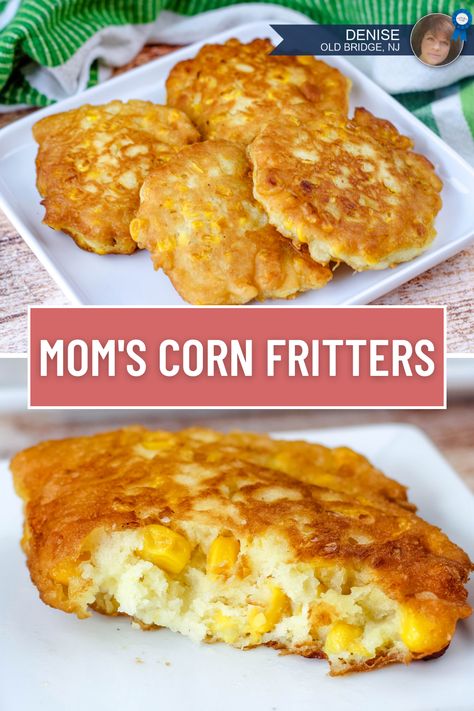 old-fashioned corn fritters recipe Keto Corn Fritters, Potato Corn Fritters Recipe, Corn Fritters With Bisquick, Fried Corn Cakes Recipe, Corn Biscuits Recipe, How To Make Corn Fritters, Cheesy Corn Fritters Recipe, Corn And Mashed Potato Fritters, Gf Corn Fritters