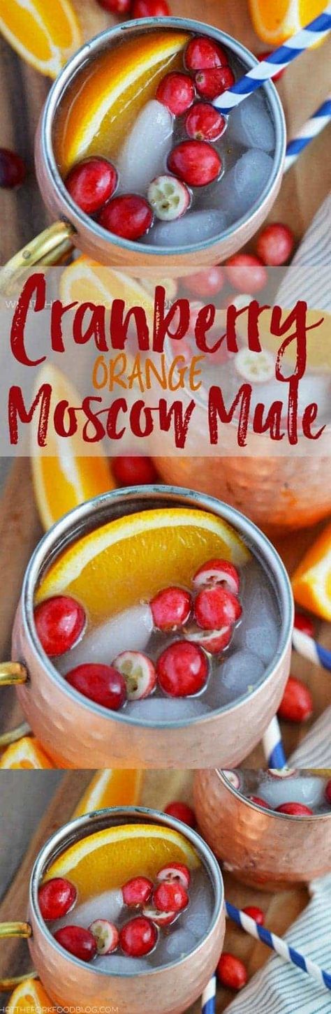 Pineapple Moscow Mule, Cranberry Moscow Mule Recipe, Vodka Cranberry, What The Fork, Gluten Free Drinks, Moscow Mule Recipe, Mule Recipe, Thanksgiving Cocktails, Easy Cocktail