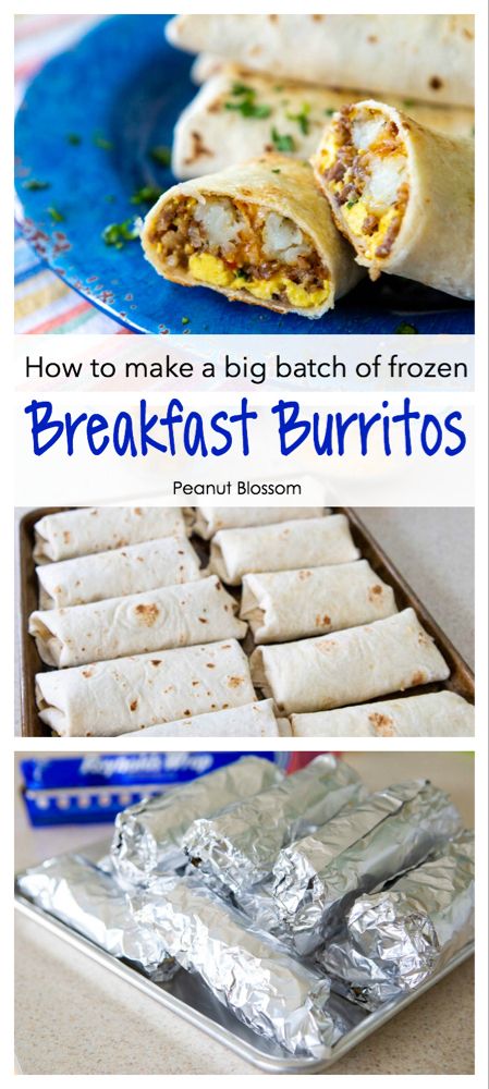 These make ahead frozen breakfast burritos are a great easy recipe for busy weekday mornings. Prep a big batch and your kids can heat up just one or two all by themselves on the weekends so you can sleep in! Dinner Peppers, Shredded Broccoli, Resep Makanan Beku, Make Ahead Breakfast Burritos, Breakfast Burritos Frozen, Tortilla Bread, Menu Sarapan Sehat, Breakfast Burritos Recipe, Camping Breakfast