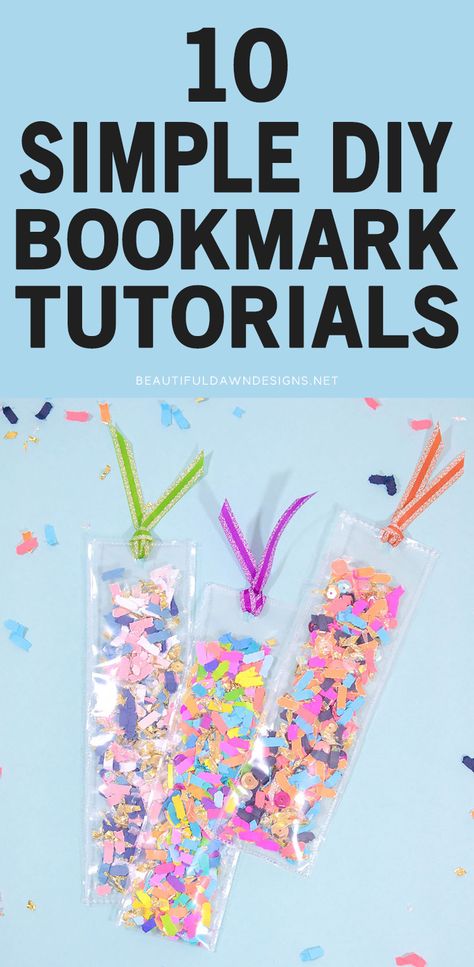 DIY Bookmarks are so fun to make. They also make great gifts. Enjoy these easy bookmark tutorials. Diy Valentine Bookmarks, How To Bookmark, Diy Bookmarks For Students, Book Markers Ideas Diy Easy, Diy Clear Bookmark, Preschool Bookmark Crafts, Craft Bookmarks Ideas, Laminate Bookmarks Diy, Diy Simple Bookmarks