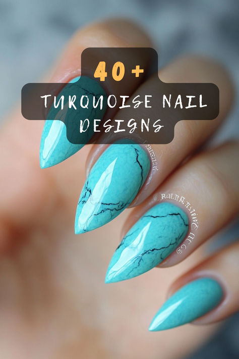 Refresh your manicure with 40 chic turquoise nail ideas. 🌊💅 These trendy designs incorporate geometric shapes, metallic touches, and elegant finishes that elevate your style. Interested in chic nail inspiration? Click to see all the trendy ideas! #ChicNails #TurquoiseStyle #GeometricShapes #MetallicTouches #ElegantFinishes Black And Turquoise Nail Designs, Ombre Turquoise Nails, Turquoise Acrylic Nail Designs, Turquoise And Silver Nails, Turquoise Almond Nails, Black And Turquoise Nails, Turquoise Green Nails, Pink And Teal Nails, Turquoise Nail Ideas