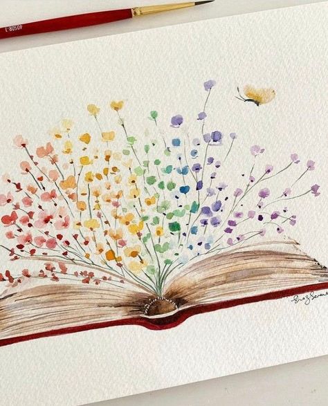 Akvarel Illustration, Aesthetic Homecoming, Learn Watercolor Painting, Watercolor Paintings For Beginners, Diy Watercolor Painting, Watercolor Paintings Easy, Watercolor Flower Art, 수채화 그림, Bullet Journal Art