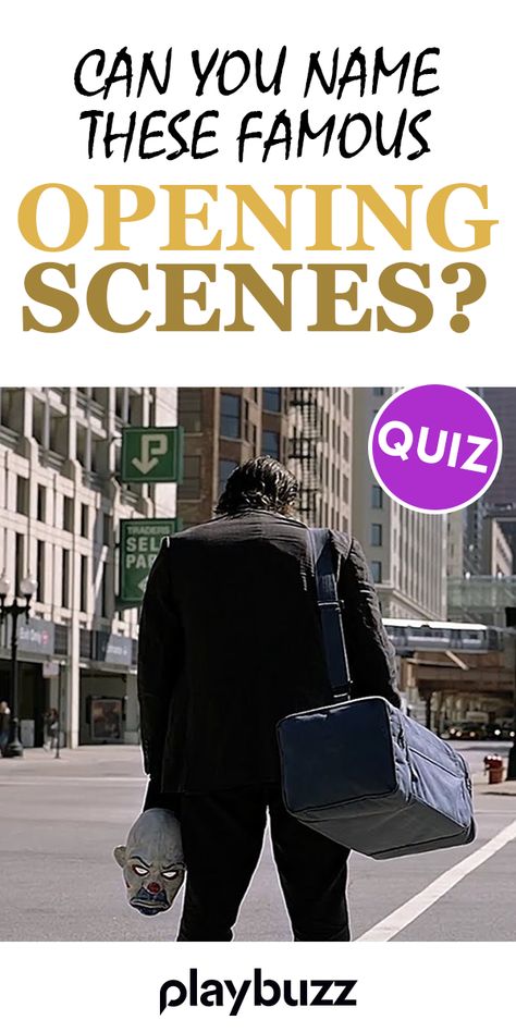 Can You Name These Famous Opening Scenes? - Are you a film god? Do you think you can name some of these remarkable opening scenes and match them to the movie? Let's see! ********** Playbuzz Quiz Quizzes Buzzfeed Quiz General Knowledge Movie Trivia Questions Movie Quiz Questions, Movie Trivia Quiz, Movie Trivia Questions, Film Quiz, Movie Quizzes, Quizzes Buzzfeed, Movie Trivia, Movie Making, Playbuzz Quiz