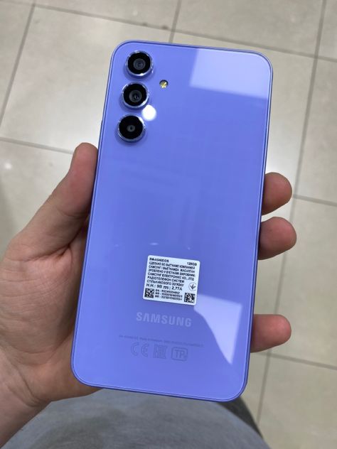 Samsung A54 Aesthetic, Handphone Samsung, Dream Phone, Samsung Galaxy A54, Samsung Galaxy Phones, Samsung Products, Purple Colour, Candy Girl, Google Phones