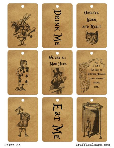 Free Vintage Alice in Wonderland Printable Tags Free Printable Alice In Wonderland Quotes, Mad Hatter Tea Party Invitations, Cat Mad, Alice In Wonderland Invitations, Crazy Hat, Alice Tea Party, Wonderland Birthday, Mad Hatter Party, Alice In Wonderland Birthday