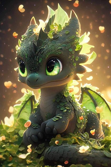 Baby Dragon Art, Mythical Creatures Fantasy, Dragon Artwork Fantasy, Cute Fantasy Creatures, Cute Animal Clipart, Dragon Lover, Dragon Pictures, Little Dragon, Cute Animals Images