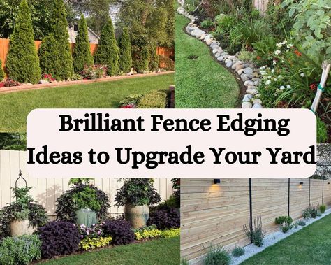 Fences do a great job of providing privacy, structure, and security. However, beyond their practical purposes, your fence can elevate the aesthetics of your entire landscape, but how, you ask? Aside from picking a beautifully Against Fence Landscaping, Low Front Yard Fence, Side Fence Landscaping, Front Fence Landscaping, Landscaping In Front Of Fence, Landscaping By Fence, Landscape Along Fence Line, Low Fence Front Yard, Along Fence Landscaping