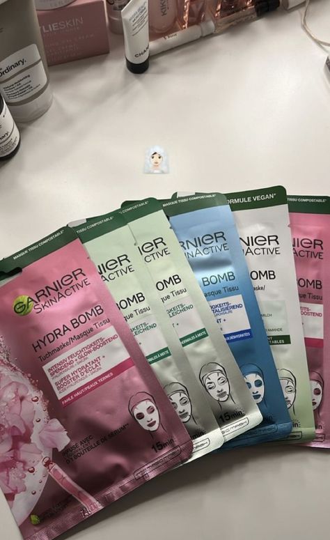 Masks For Oily Skin, Skin Care Face Mask, Garnier Skin Active, Basic Skin Care Routine, Shower Skin Care, Perfect Skin Care Routine, Mask Black, Face Mask Set, Pretty Skin Care