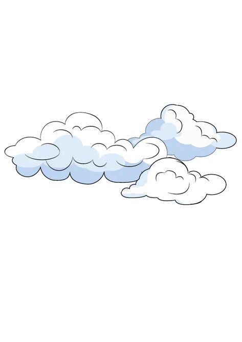 Aesthetic Cloud Drawing, Clouds Drawing Aesthetic, Draw Clouds Step By Step, Clouds Aesthetic Drawing, Sky Drawing Clouds, Clouds Doodle, How To Draw Clouds, Draw Clouds, Cloud Watching