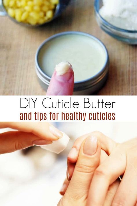 DIY Cuticle Butter and Tips for Healthy Cuticles Cuticle Care Diy, Cuticle Oil Diy, Cuticle Butter, Healthy Fingernails, Ugly Nails, Healthy Cuticles, Nail Care Diy, Fingernails Painted, Dry Cuticles