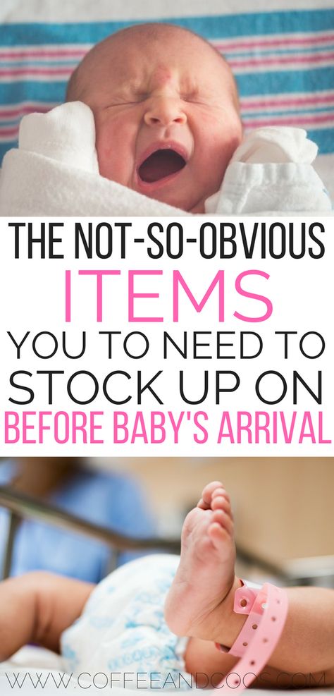 Essential items you need to stock up on before baby's arrival. Here is a list of the no-so-obvious items you need to have on hand when you come home from the hospital. Avoid leaving the house with a new baby and stock up ahead of time! Newborn | Must Have Items | Preparing for Baby | Pregnancy | Home from the Hospital Pumping Moms, Baby Sleep Problems, Baby Prep, Preparing For Baby, Before Baby, Baby Arrival, Baby Must Haves, Baby Crying, After Baby