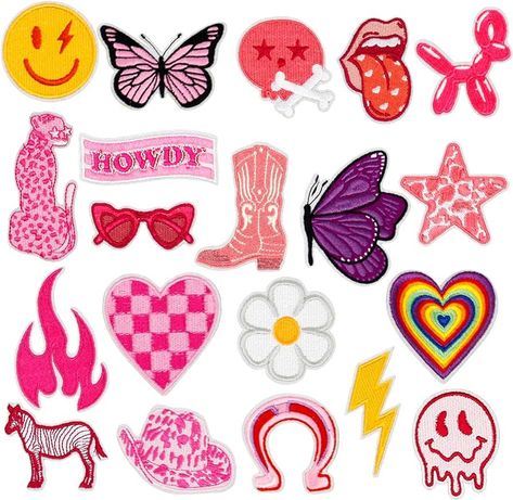 Whiteboard Sticker, Girl Patches, Pink Patch, Pink Cowgirl, Diy Patches, Balloon Dog, Hanging Bag, Appliqué Patch, Cowgirl Hats