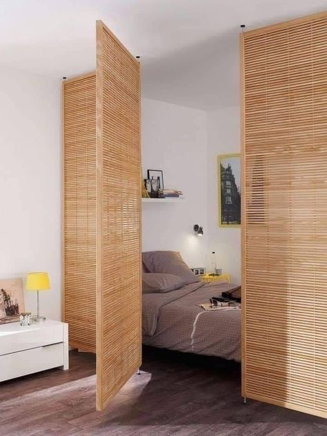 Design Ložnic, Diy Room Divider, Decor Studio, Vintage Room Decor, Apartment Layout, Small Apartment Decorating, Bedroom Closet, Apartment Decor Inspiration, Studio Apartment Decorating