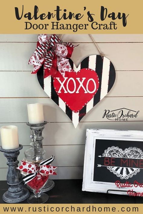 Valentine Crafts To Sell, Saint Valentin Diy, Valentines Bricolage, Valentines Door Hanger, Hanger Crafts, Rustic Home Interiors, Diy Valentine's Day, Valentine's Day Crafts For Kids, Heels Aesthetic