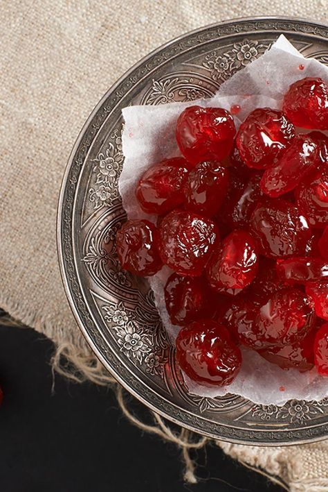 Candied Cherries Recipe, Candied Fruit Recipes, Candied Cherries, Easy Candy, King Arthur Baking, Maraschino Cherries, Glace Cherries, King Food, Cherry Candy