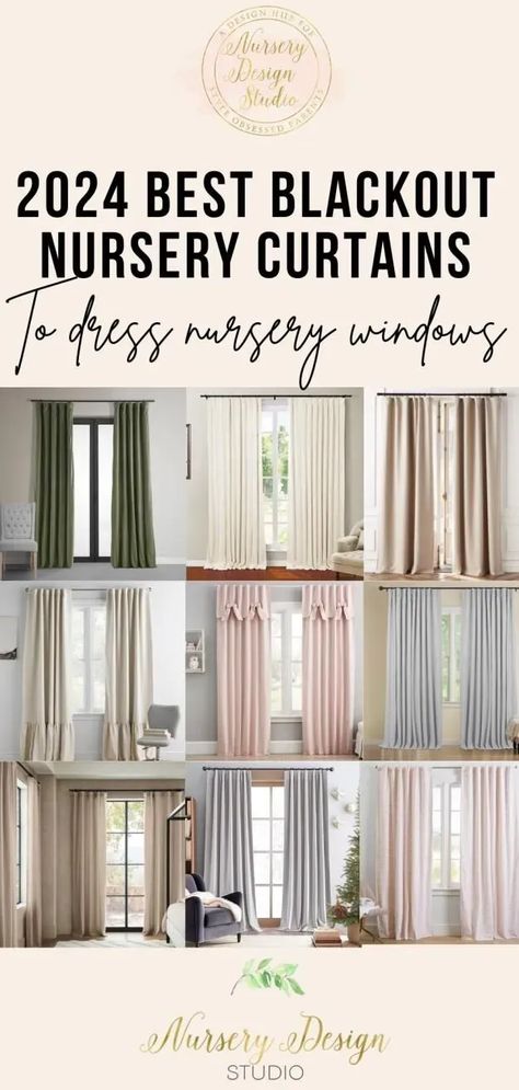 Ahead- we are rounding up the best nursery blackout curtains for 2024. Nursery Ideas Curtains, Curtain Ideas For Nursery, Baby Room Curtain Ideas, Nursery Curtain Ideas, Curtains In Nursery, Black Out Curtains Nursery, Boy Nursery Curtains, Girl Nursery Curtains, Nursery Room Curtains