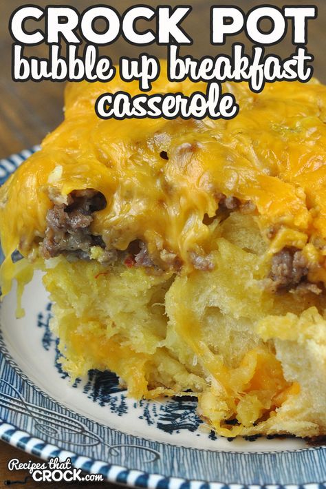 Breakfast In Crockpot, Crock Pot Breakfast Casserole, Crock Pot Breakfast, Breakfast Crockpot, Cheesy Breakfast Casserole, Breakfast Casserole With Bread, Casserole Crockpot, Breakfast Casserole With Biscuits, Slow Cooker Breakfast Casserole