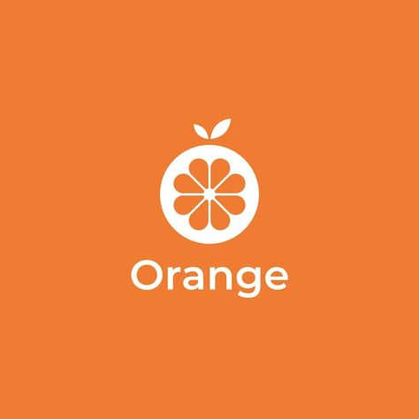 Fresh orange simple minimal logo design | Premium Vector #Freepik #vector #lemon-logo #lemon #lemon-lime #orange-fruit Orange Logo Design Ideas, Fruit Logo Branding, Lemon Logo Design, Orange Logo Design, Citrus Logo, Orange Juice Brands, Lemon Logo, Fruit Logo Design, Juice Logo