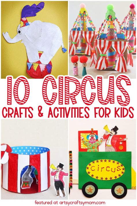 Carnival Music Activities, Carnival Theme Kindergarten Activities, Circus Theme Day At School, Circus Craft Ideas For Preschool, Carnival Crafts For Preschoolers, If I Ran The Circus Activities, Circus Activity Preschool, Circus Ship Book Activities, Carnival Crafts For Kids Art Projects