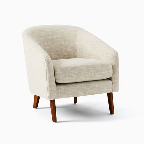 Furniture Up to 70% off Warehouse Sale | West Elm Curved Chair, Finger Henna, Oversized Furniture, Patterned Chair, Dyed Linen, Mid Century Chair, Single Sofa, Modern Furniture Living Room, Metal Chairs