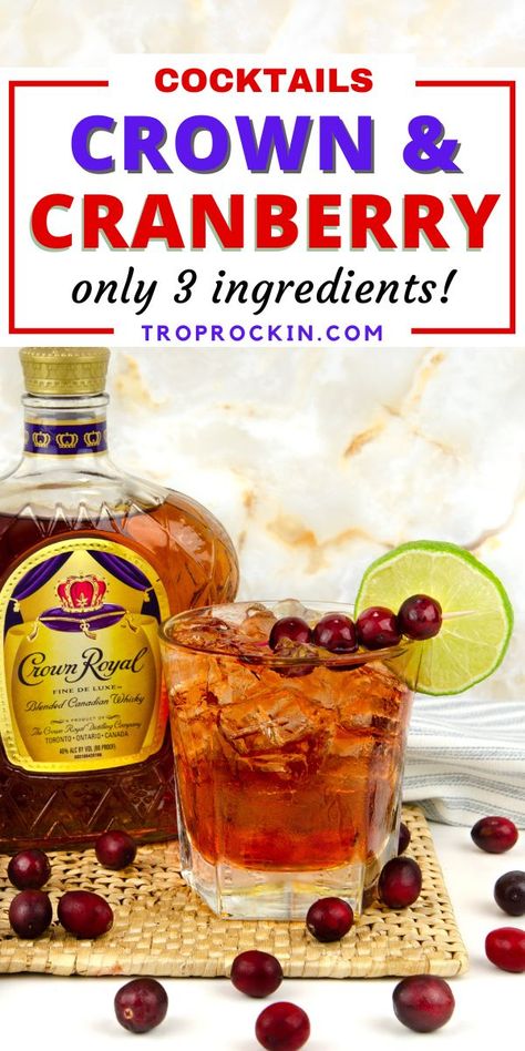 Crown And Sprite Drink, Mixed Drinks With Crown Royal, Crown Drinks Cocktails, Crown Royal Vanilla Drinks Recipes, Crown Royal Drinks Recipes Easy, Crown Royal Mixed Drinks Recipes, Crown Cocktails Recipe, Crown Royal Cocktails Recipes, Crown Royal Recipes Drinks