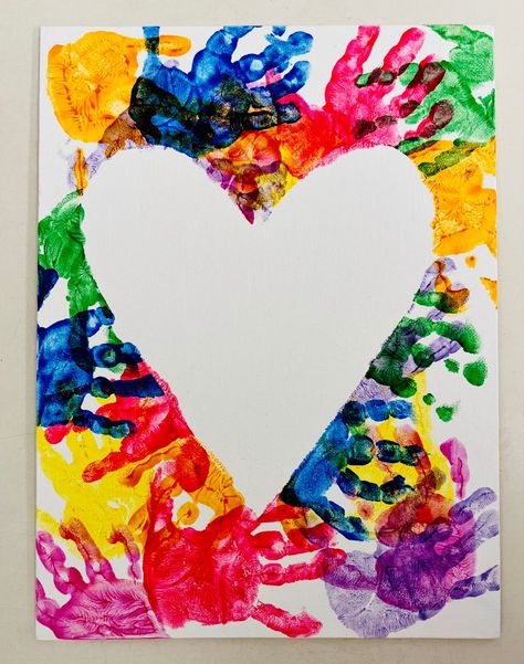 Easy Preschool Painting Crafts, Activities For 1st Graders Fun, Diy Valentine Decor, Hand Print Art, Mothers Day Crafts Preschool, Diy Mother's Day Crafts, Mother's Day Activities, Baby Art Projects, Toddler Arts And Crafts