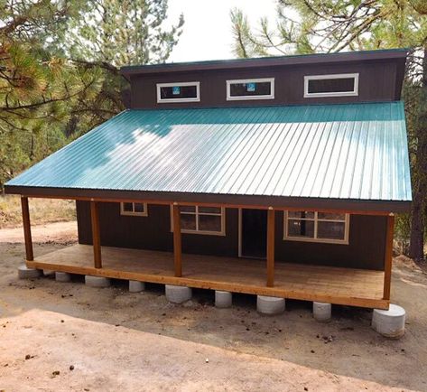 Yukon Cabin - Cascade ID - Tuff Shed Tuff Shed Cabin, House Barndominium, Building A Small House, Shed Tiny House, Small Cabin Plans, Shed House Plans, Tuff Shed, Shed Cabin, Shed Home