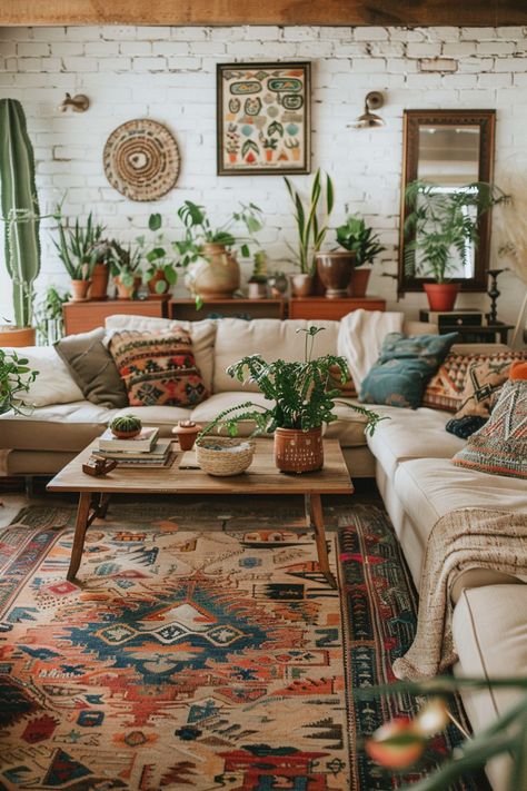 Midmod Boho, Southwestern Living Room, Boho Rooms, Living Room Design Boho, Boho Living Room Inspiration, Modern Boho Living Room, Boho Chique, Bohemian Living Rooms, Living Room Design Ideas