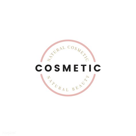 Natural cosmetics logo design vector | free image by rawpixel.com Logo For Cosmetics, Natural Cosmetics Logo, Natural Cosmetics Packaging, Cosmetic Logo Design, Makeup Clipart, Logo Cosmetic, Cosmetics Advertising, Logo Challenge, Cosmetics Logo