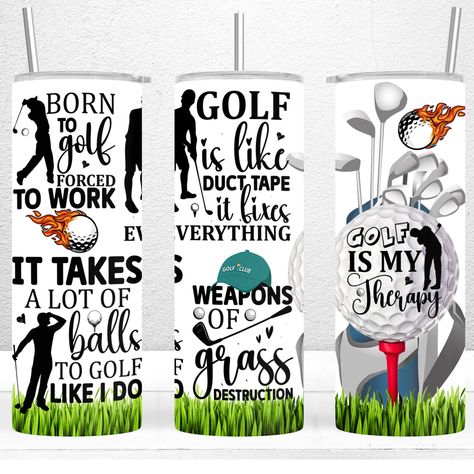 Golf Tumbler, Polaroid Picture Frame, Boss Lady Gifts, Menue Design, Funny Golf, Golf Humor, Hole In One, Image Editing Software, Printable Vinyl