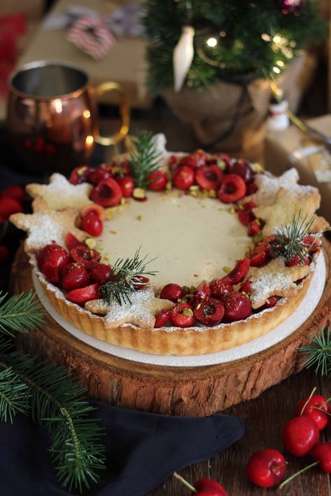 Eggnog Panna Cotta, Comfort Baking, Panna Cotta Tart, Almond Pastry, Christmas Foods, Tart Shells, Winter Comfort, Festive Treats, The Perfect Christmas