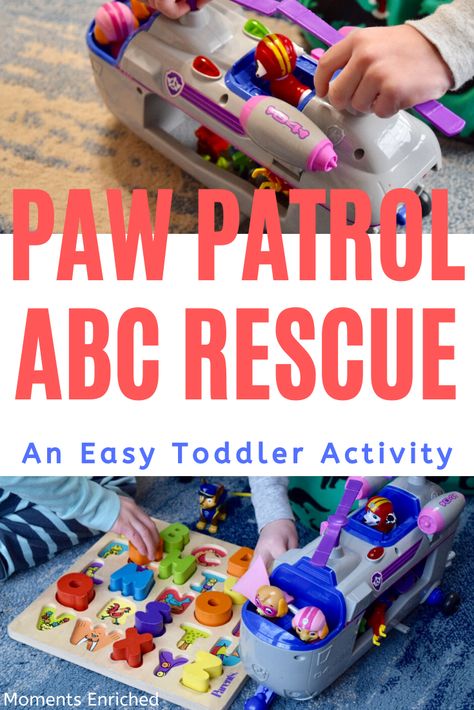 Paw Patrol Toddler, Paw Patrol Educational Activities, Paw Patrol Learning Activities, Paw Patrol Play Ideas, Paw Patrol Activities For Toddlers, Paw Patrol Preschool Activities, Sound Activities, Paw Patrol Rescue, Abc Puzzle