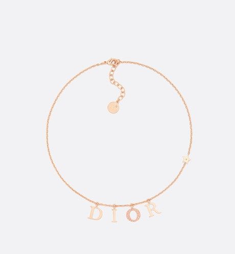 Dio(r)evolution Necklace Gold-Finish Metal and White Crystals | DIOR Signature Letters, Dior Necklace, Luxury Gifts For Her, Christian Dior Couture, Dior Fashion, White Crystals, Dior Couture, Letter O, Antique Earrings