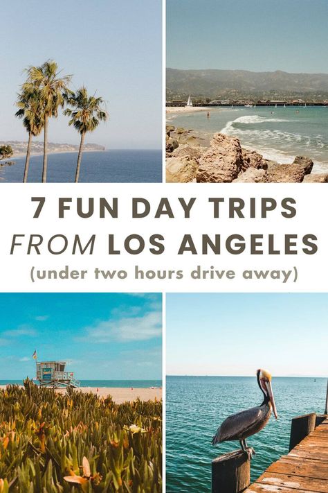 7 Best Day Trips From Los Angeles (All Under 2 Hours Drive Away) » America From The Road Los Angeles, Angeles, Day Trip From Los Angeles, Los Angeles Nature, Day Trips From Los Angeles, Los Angeles Places To Visit, Los Angeles Day Trips, Pch Road Trip, Los Angeles Travel Guide