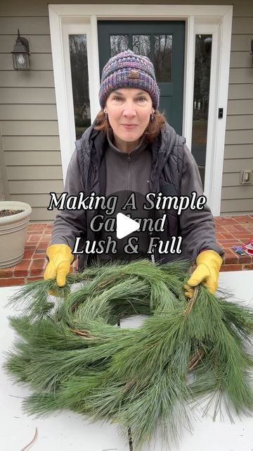 347 likes, 7 comments - life_at_the_nest on November 26, 2023: "Easy DIY (ish) trick to make lush, full garland for your holiday decor. #holiday #holidaydecor #garland #diy #holidayvibes #evergreens #lifeatthenest". Christmas Garland Wreath Diy, Christmas Decor For Pergola, Christmas Craftsman Home, Making A Wreath Out Of Garland, Pine Decorations Christmas, Simple Christmas Yard Decor, How To Make A Christmas Door Garland, How To Make Christmas Garland Tutorials, Christmas Garland On Windows Inside