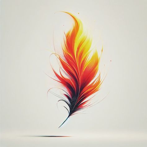 Fire Phoenix Tattoo, Phoenix Feathers, Carnival Feathers, Fire Butterfly, Quill Tattoo, Orange Inspiration, Fenix Tattoo, Phoenix Bird Art, Phoenix Bird Tattoos